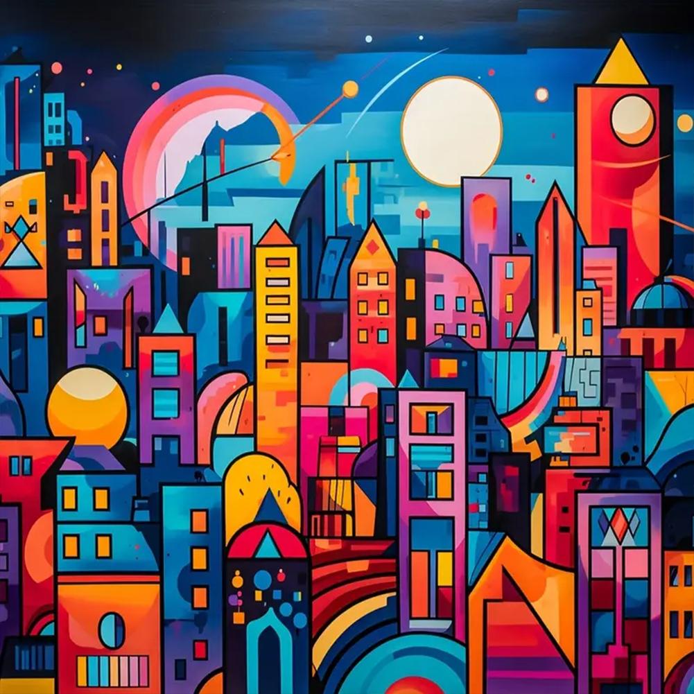 

5D DIY Полная круглая дрель Алмазная картина Красочный дом Домашний декор Искусство Ремесло шоколадный