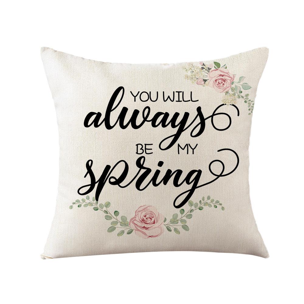 Aquarell Frühlings Kissenbezug Nordische Blume Heim Kissenbezug Polyester Schlafzimmer Sofa Kissenbezug