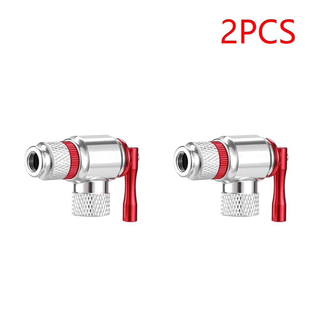 1/2PCS CO2 Bicycle Pump Schrader & Presta Valve Mini Bicycle Pump Aluminum Alloy Portable Tire Inflator for MTB Road Bike