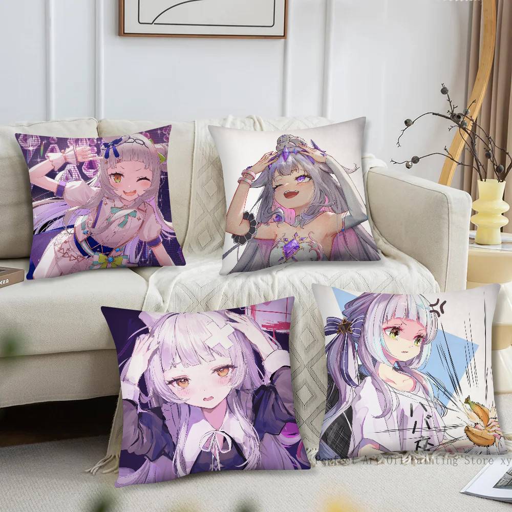 Murasaki Shion Anime Hhololive Pillow Case Fashion Square Pillowcase Bedroom Sofa Room Ins Decoration Leisure