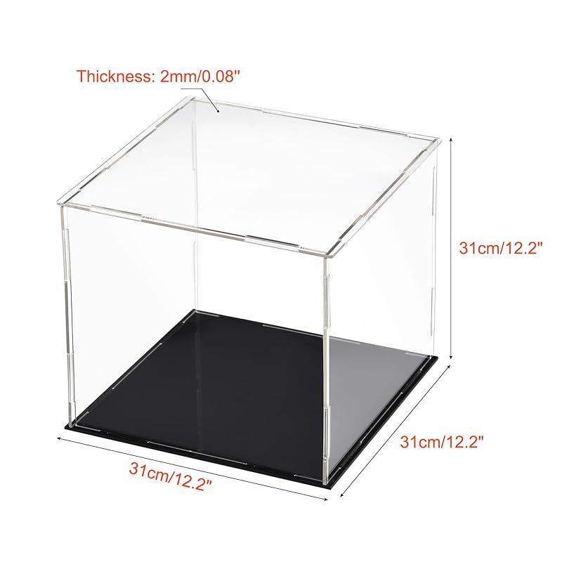 Edinstry Storage Case Acrylic Storage Case Acrylic Box Height 30cm 30x30cm Figure Case Display Case Collection Case Transparent Storage Box Exhibition