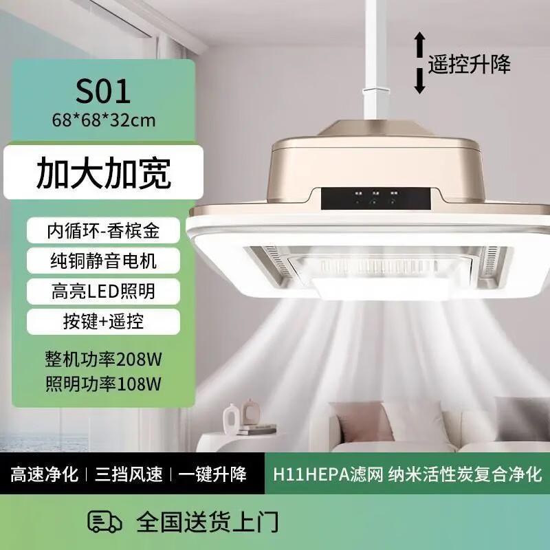 Yingshi Adjustable Smoke Exhaust Pendant Lamp with Air Purifier