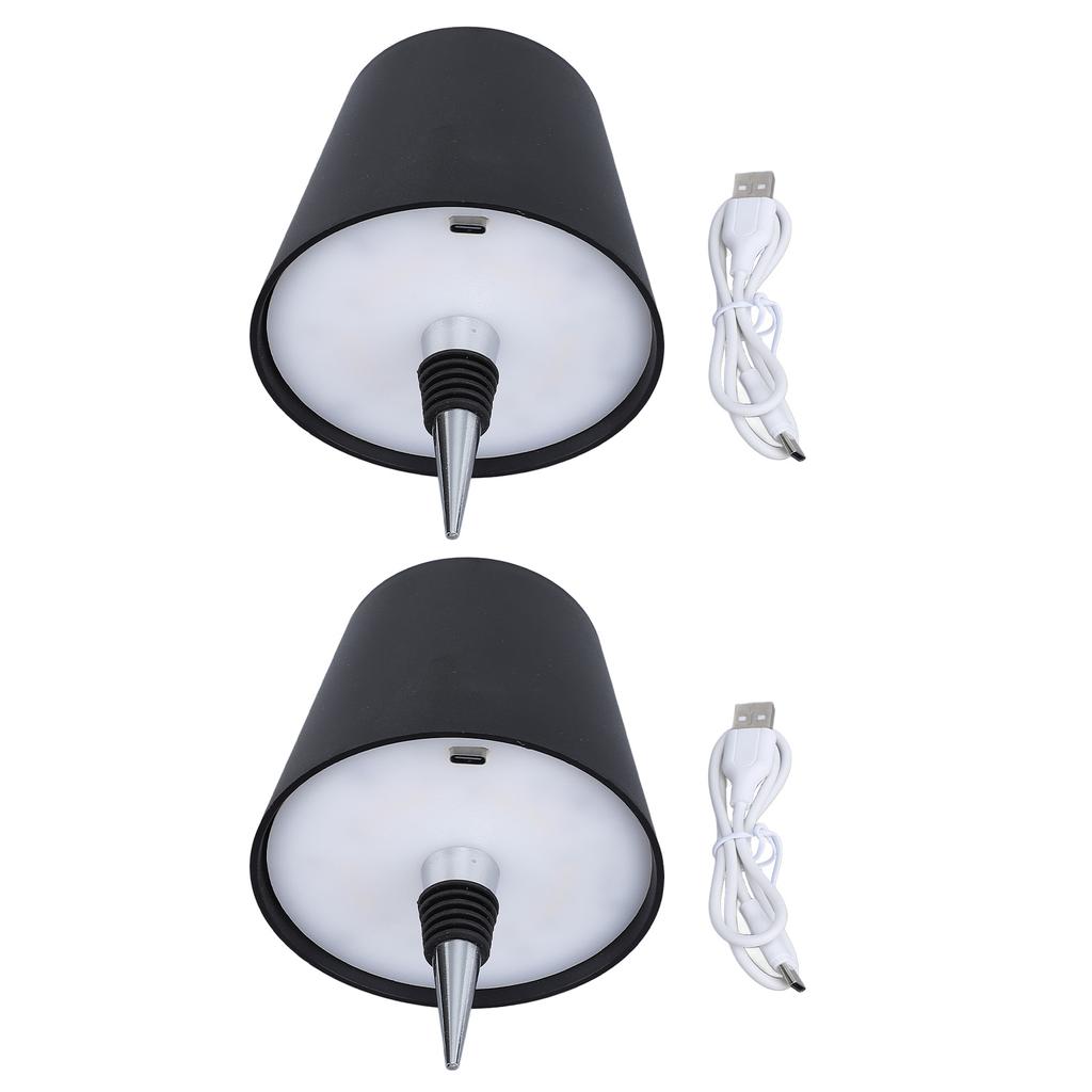 2pcs Cordless RGB Bottle Lamp Stylish Minimalist Embedded Touch Control Rechargeable Wine Bottle