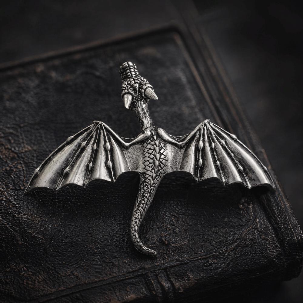 Vintage Flying Dragon Hair Clip Elegant Retro Spring Clip Viking Dragon Hairpin Valentine's Day