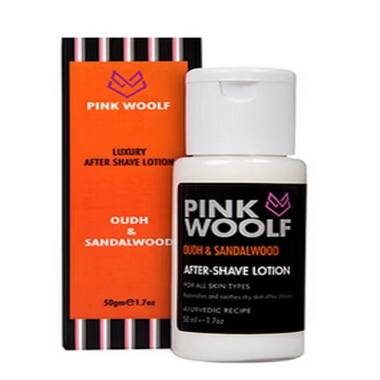 @ Pink Woolf Luxury After Shave Lotion Oudh & Sandalwood 50 gm