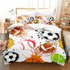 Sports Bed Ensemble Athletic Sports Bed Cover 3d Fashion Design Young Boys Quilt Cover Queen Size Bed Cover Package Bedding Sets