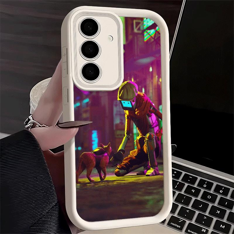 Phone Case for Samsung Galaxy A17 A16 A15 A14 A13 Stray Cat Game B-12 A56 A36 A26 A55 A35 A25 A54 A34 A24 A53 A33 A23 A07 A06
