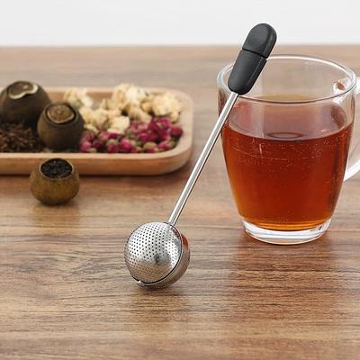 1Pc Stainless Steel Rotating Tea Brewer Tea Filter Small Green Orange Flower Tea Filter Tea Leak Multi-functional Tea Brewing Tool
