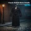 1/6 Scale Trench Coat Waist Belt Black Figure Outerwear