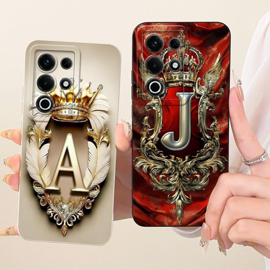 For Itel S25 Ultra Case S686LN Luxury Initial Letter Soft Silicone Shockproof TPU Cover For Itel S25 S685LN Funda S25Ultra Coque