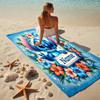 Custom Name Halloween Stitch Stylish Digital Printing Beach Towel Quick‑Drying Absorbent Blanket for Beach Pool Gym Travel
