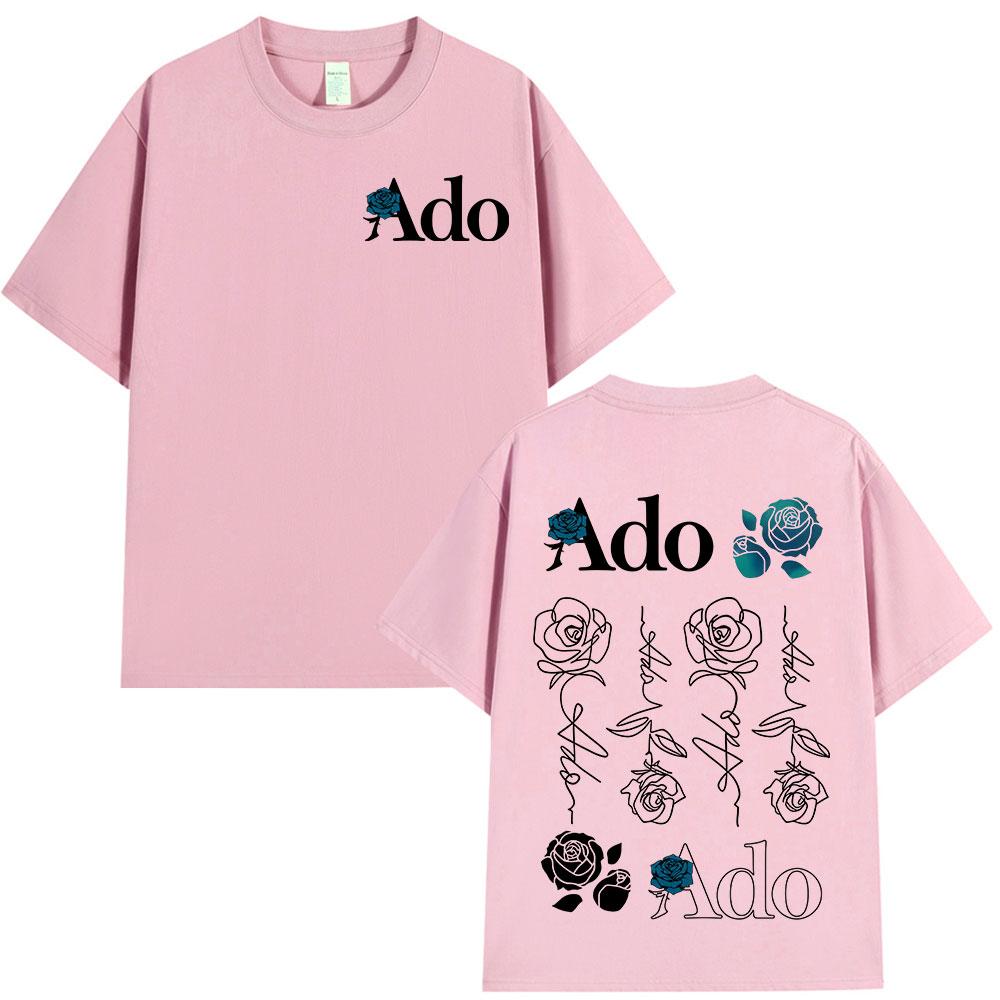 Ado 2025 World Tour Hibana Tričko Pánské Dámské Oblečení Módní Tričko Vysoce Kvalitní Bavlna Ležérní Krátký Rukáv Oversized Trička