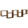 Cube Shelf with 5 Compartments Rustic Wood Effect Engineered Wood