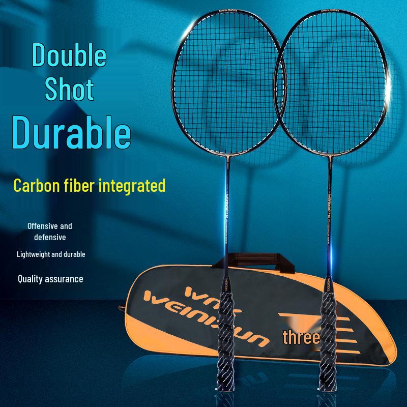 Ultralight Carbon Fiber Venison Badminton Racket Set for Adults