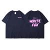 Men's Women's Summer Comfortable Casual White Fox Letter Solid Color Printed T-shirt-Soft Fabric Summer Relaxed Fit Clothing