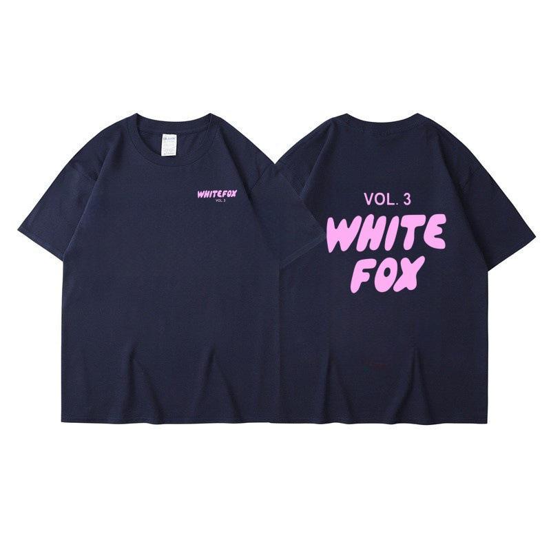Men's Women's Summer Comfortable Casual White Fox Letter Solid Color Printed T-shirt-Soft Fabric Summer Relaxed Fit Clothing