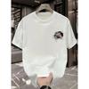 Men's Summer 100 Cotton Fashionable Casual Loose Large Size 3D Cat Pattern Printed Sports Round Neck Short Sleeve T-shirt Top