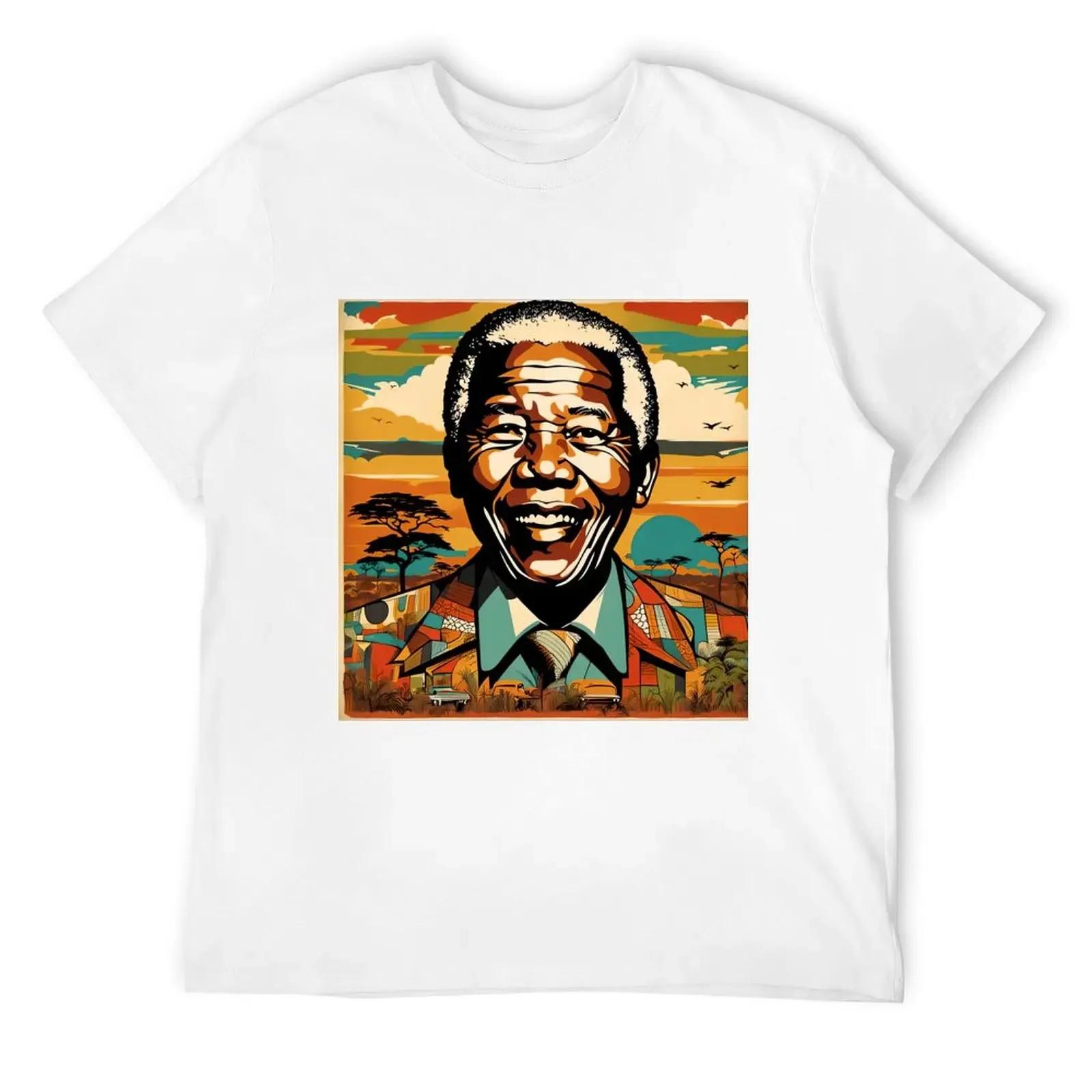 Nelson Mandela T-Shirt Cotton Man T-shirts Boys Whites Plus Size Tops T Shirts for Men Women Pack 4XL