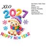 Shop Window Display Supplies Chinese New Year Stickers, 2027 Goat Static Clings, Reusable Winter Theme Decals Crochet Knit Lamb Decals, Decor for Home