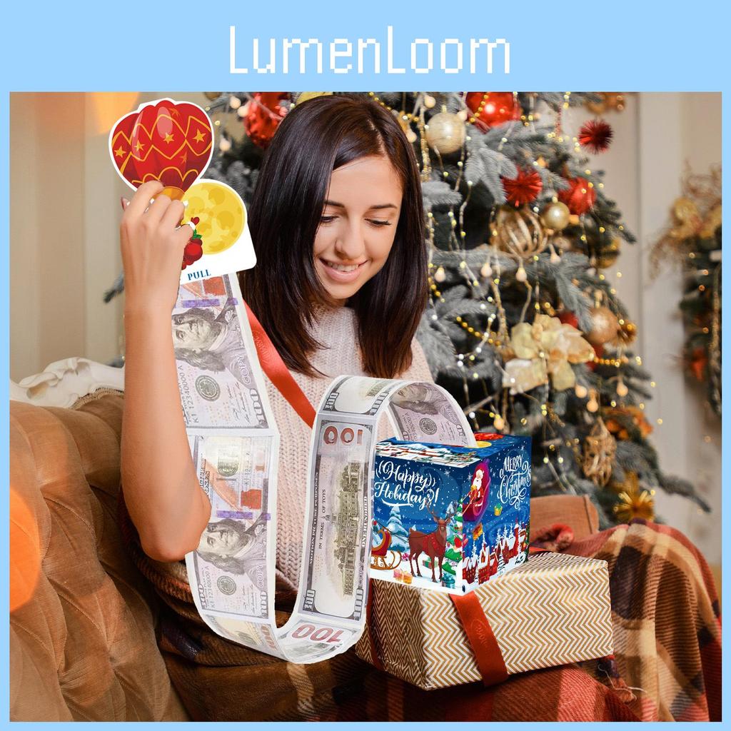 Deep Christmas Blue Theme Pattern Gift Box Holiday Decoration Atmosphere Prop