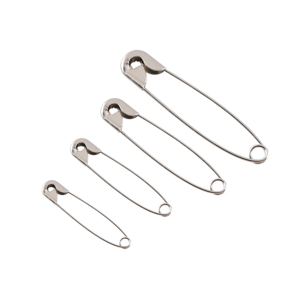 460-Piece Silver Nickel-Plated Safety Pin Set for Clothing Repair