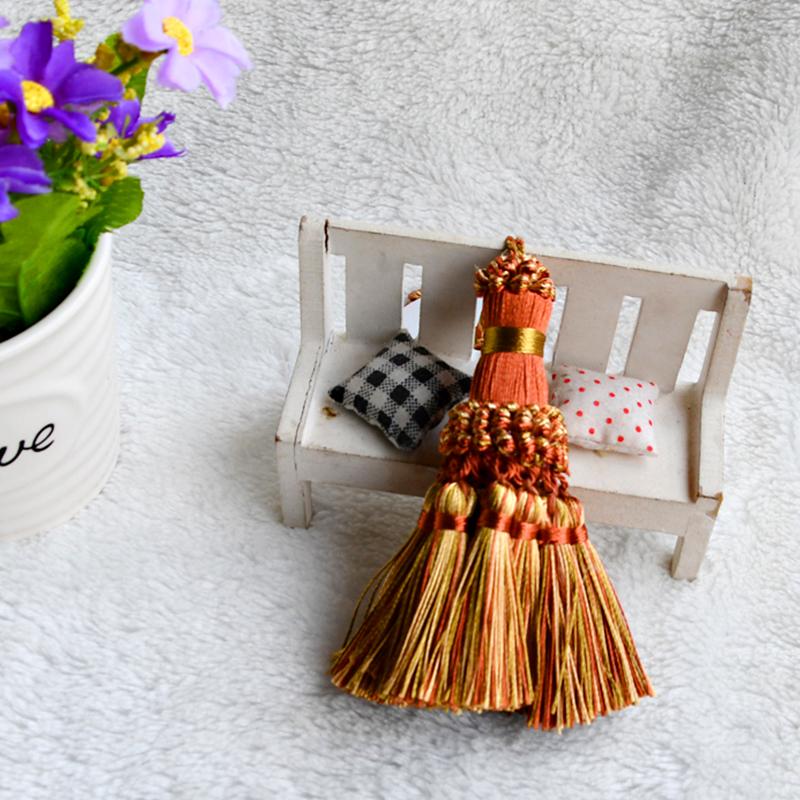 2Pc Clothing Decoration Multi-function Curtain Accessories Grace Edge Banding DIY Decoration Silk Tassel Key Buckle