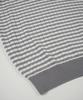 BIRBANTE Summer Washable Henley Neck Knit - Gray Stripe