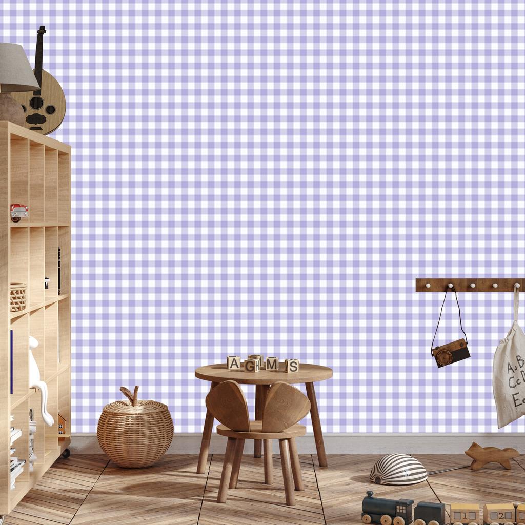 Wallpaper Fabric Pattern Blue and White, White Background 50x1000