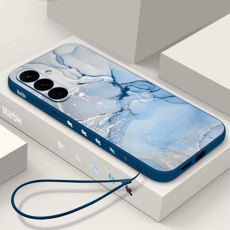 Watercolor Marble Case For Samsung Galaxy S26 S25 Ultra S24 S23 S22 Plus S21 FE A15 A16 A17 A35 A36 A54 A55 A56 5G Soft Cover