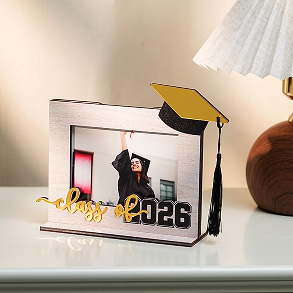 2026 Graduation  Photo Frame Stand Wooden Combination Photo Stand Desktop Ornament
