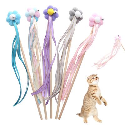 Cat Stick Toy Flower Decor Relieve Boredom Interactive Play Toy Pet Teaser