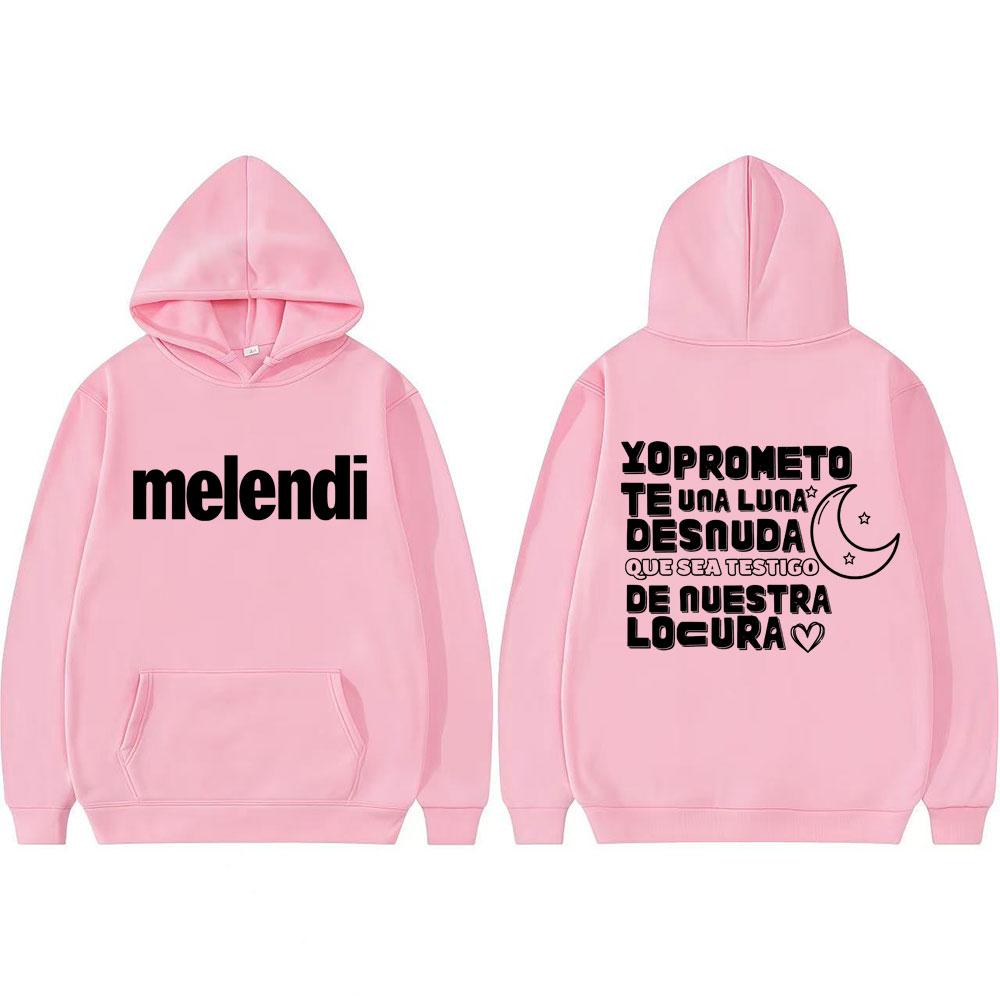 Rapper Melendi Album Tour Letters Printed Hoodie Men Women Fashion Harajuku Hoodies Casual Oversized Loose Sweatshirt Streetwear