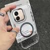 Case for OPPO A6x 4G/5G,A6t Pro,A6k Minimal Semi-Transparent Magnetic Casing Raised Electroplated Lens Bezel Anti-Slip Drop Resistant Protective Shell