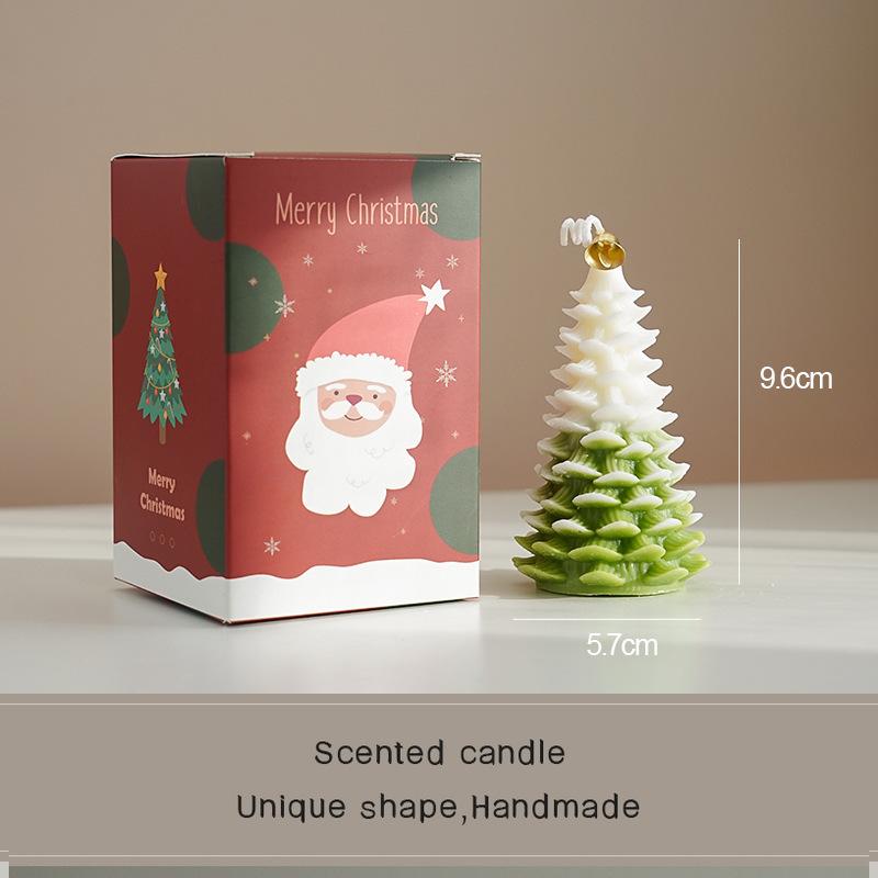 Christmas Candle Birthday Gift Handmade Souvenir Gift Set Gift Box Christmas Tree Shape Scented Candle Ornament