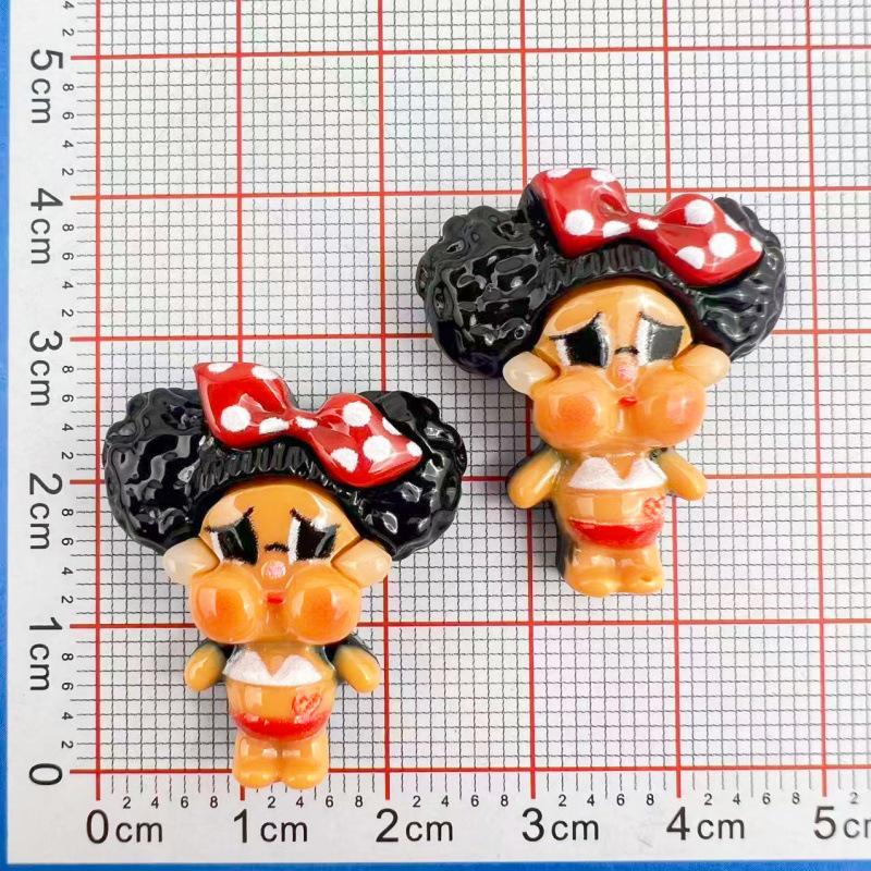 Cartoon Clown Doll Resin Accessories: Cute Handmade Ornaments for Hair Clips, Refrigerator Magnets, and Phone Cases