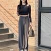 LULU Women's High Waist Throwback Straight Leg Drawstring Pants