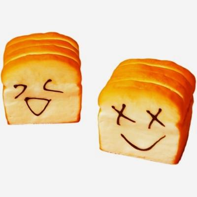 Soft Toast Squeeze Toy Cartoon Mochi Squish Foam Toy New Stress Squeeze Toy  Gift