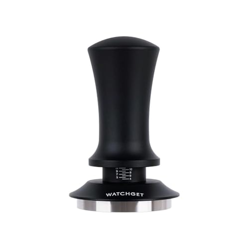 

watchget Tamper, Espresso Maker Coffee Tamper, Calibrated Tamper with 30lb Constant Pressure Spring and Flat Base, Commercial Coffee Dispensing Tool,