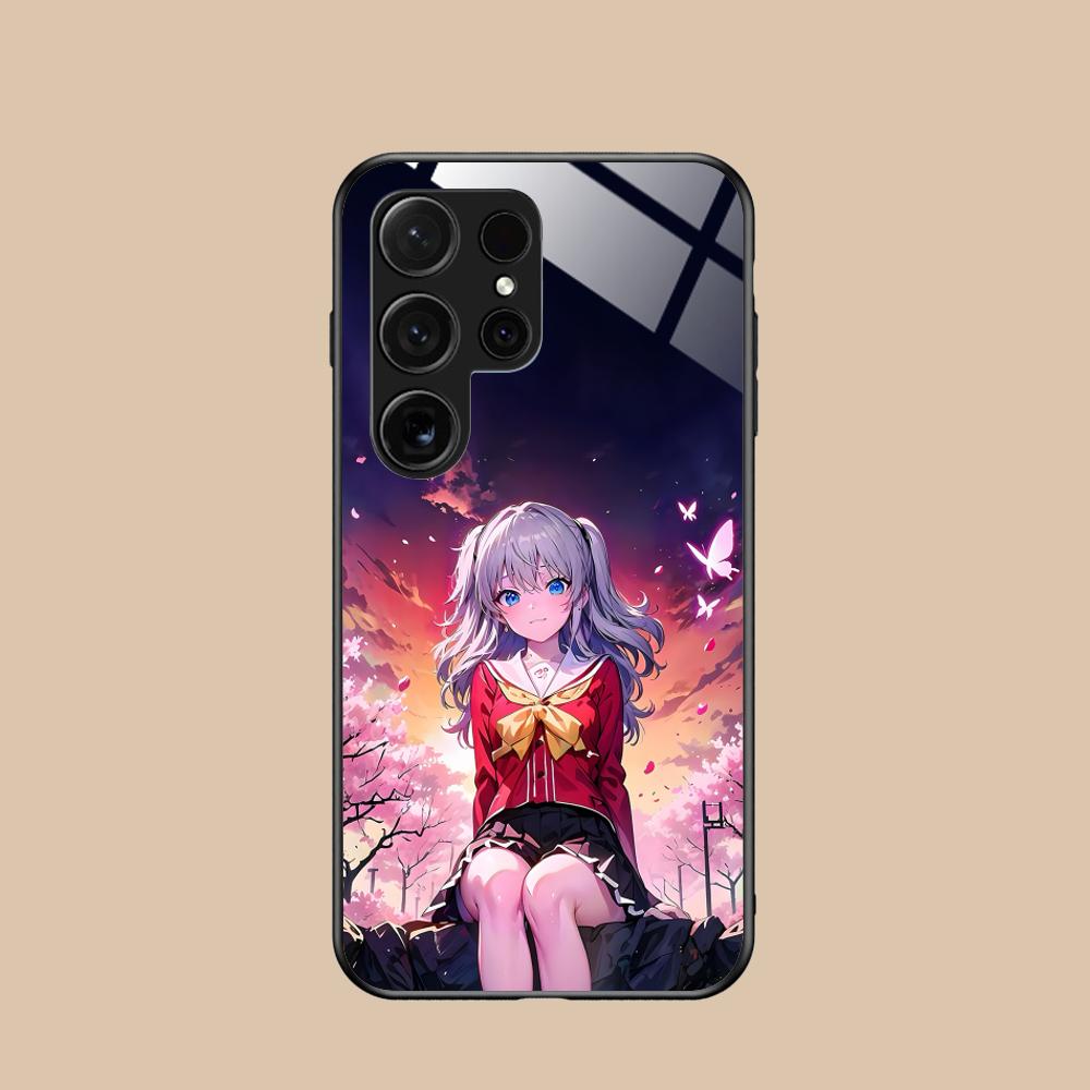 Charlotte Tomori Nao Glass Mobile Phone Case for Samsung Galaxy S26 S25 S24 S23 S22 S21 S20 Note20 Plus FE Ultra Colorful Cover