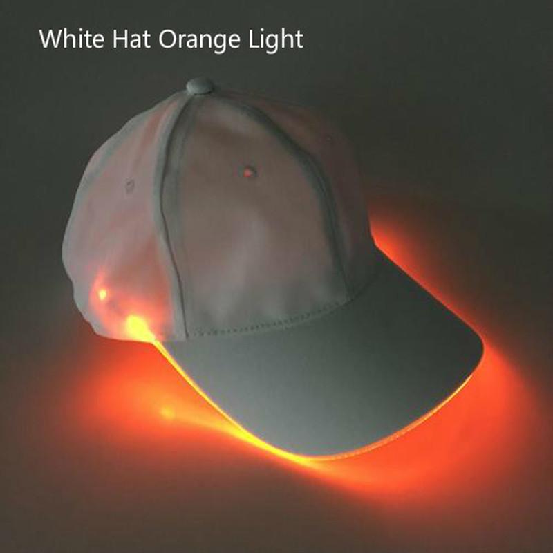 1 ks Baseballová čepice Horká Móda Unisex Jednobarevná LED Svítící Baseballová čepice Vánoční Večírek Kšiltovka Ženy muži baseballová čepice kšiltovka