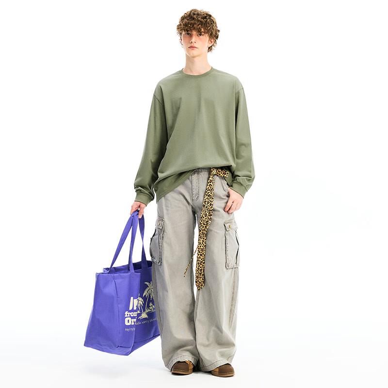 Fingercroxxit Men's Heavyweight Cotton Long-Sleeve T-Shirt