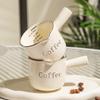 3oz/90ml Espresso Coffee Ceramic Small Milk Cup Wth Scale Coffee Measuring Cup Extraction Cup With V-Shaped Mouth Pitcher