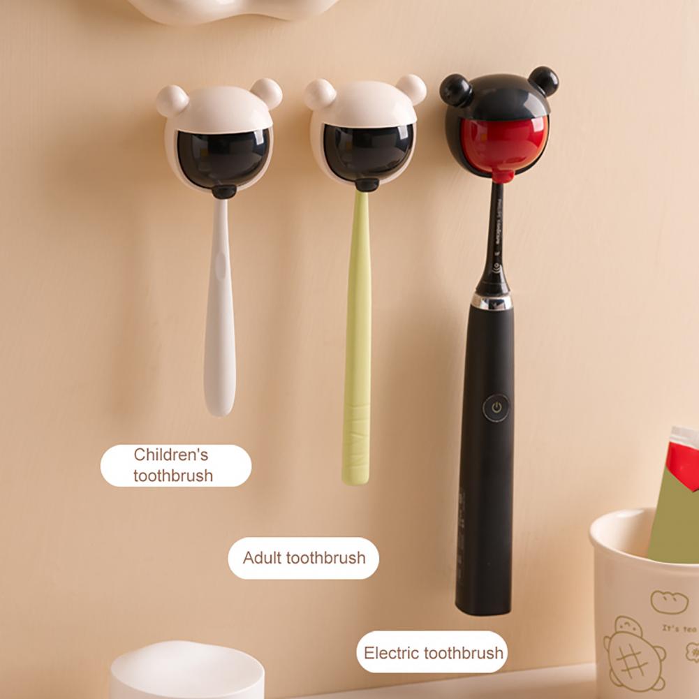 Toothbrush Holders with Cover U-shaped Toothbrush Holder Dustproof Wall Mounted Toothbrush Holder Bathroom Accessories