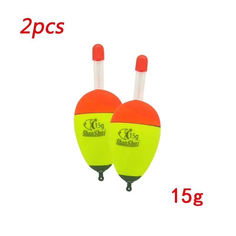 2/4Pcs EVA Luminous Fishing Night Float Light Stick Foam Plastic Bobber Sea Rock Fishing Buoyancy 10/20/30/40/50/60g/70/80g