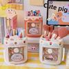 Adorable Piggy Pen Holder - Large Capacity Desktop Organizer for Students and Children