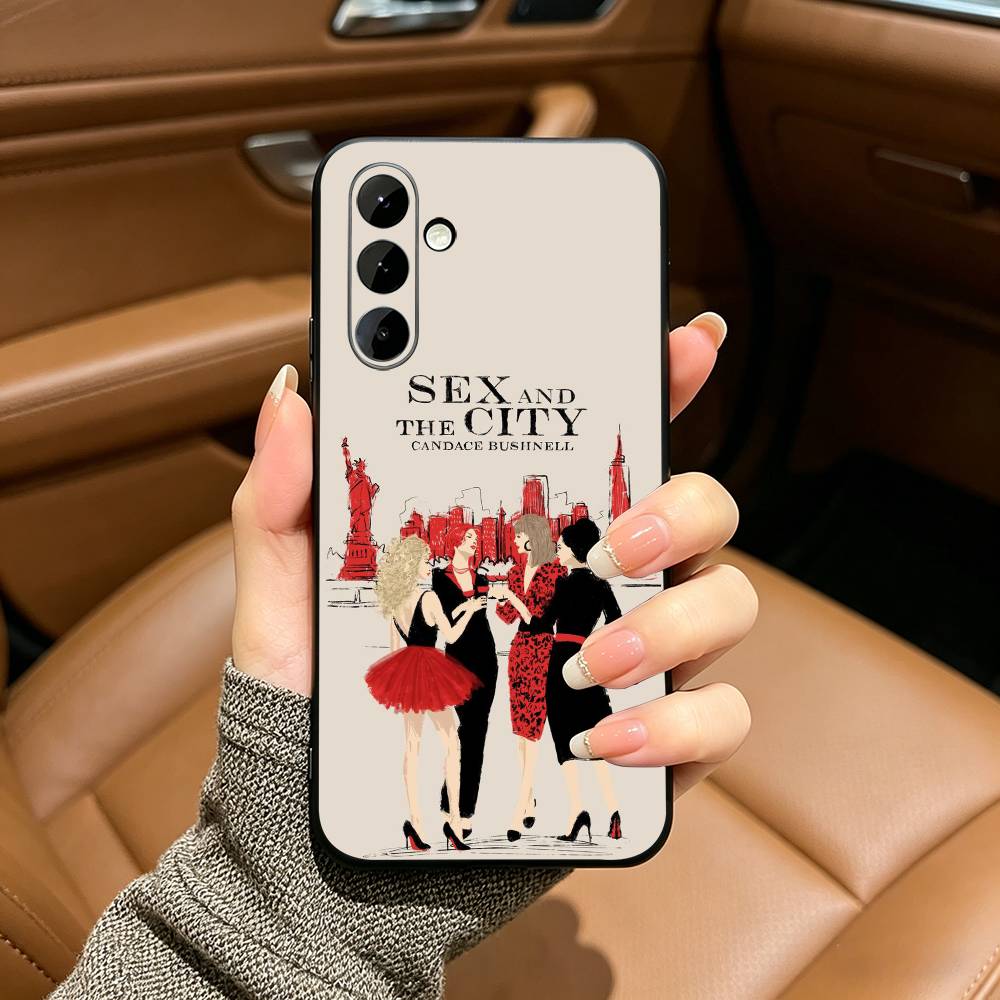 Sex And The City Phone Case For Samsung Galaxy A73,A71 A72,A70,A53,A52,A51,Soft Silicone Black Cover