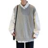 V-neck sweater men's autumn and winter Korean version trendy loose knitted sweater vest autumn ins Hong Kong style Japanese sleeveless vest