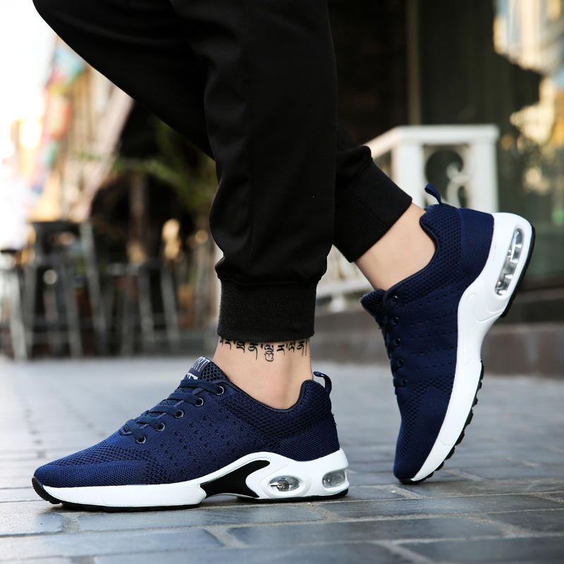 Neue Elastizität Luftkissen Herren Sportschuhe Atmungsaktive Freizeitschuhe Leichte Herren Plateau-Sneaker Höhenerhöhende Herrenschuhe