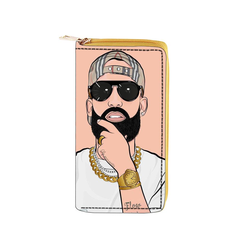 Cartoon rabbit long zipper wallet, clutch wallet