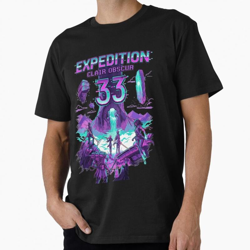 Expedition 33 Clair Obscur Retro Arcade Nostalgia Turn tee 100 cotton printed Mens Short Sleeve Graphic TShirt All size tops S